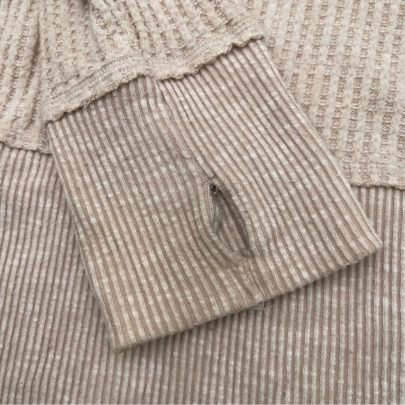 American Eagle Sweater Womens Large Cream Viscose Pullover Waffle Knit Boat Neck - Picture 5 of 13